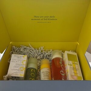 Beekman 1802 Skincare Collection with Yellow and White Accents